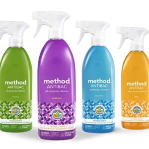 Method Antibacterial All-Purpose Cleaner Spray, Bamboo, Kills 99.9% of Household Germs, 28 Fl Oz (Pack of 4)