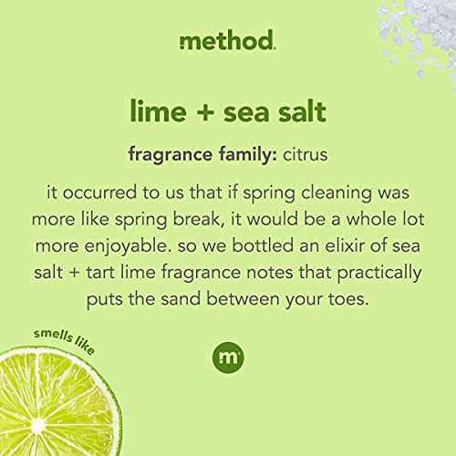 Method All-Purpose Cleaner Spray, Lime + Sea Salt, Plant-Based and Biodegradable Formula Perfect for Most Counters, Tiles, Stone, and More, 28 oz Spray Bottles, (Pack of 1)