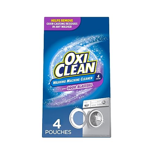 OxiClean Washing Machine Cleaner with Odor Blasters, 4 Count