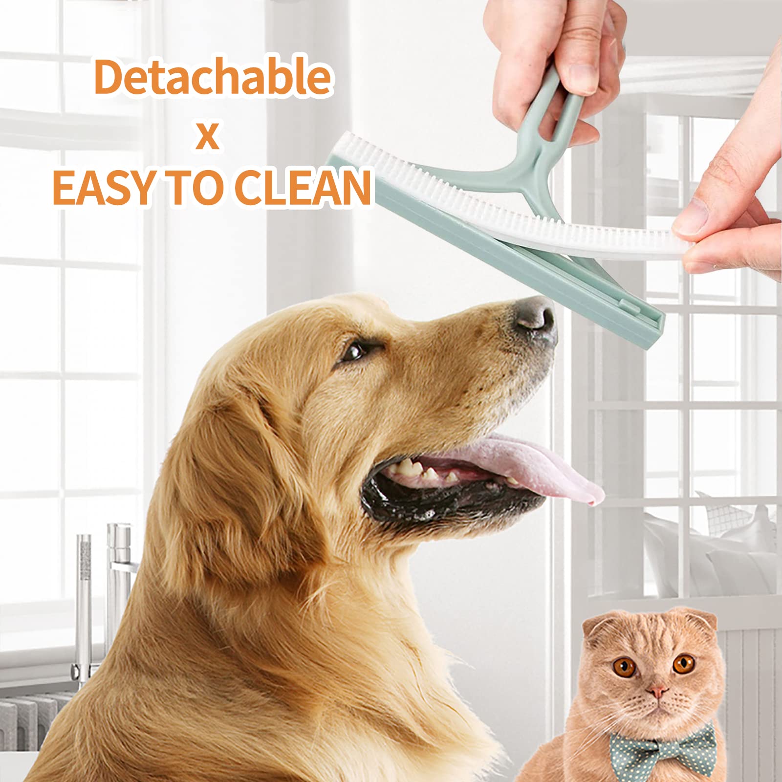 Pet Hair Remover - Special Dog Hair Remover Multi Fabric Edge and Carpet Scraper - Pet Hair Remover for Couch, Furniture Carpet, Car, Clothes & Bedding(3 PCS)