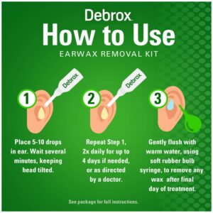 Debrox Ear Wax Removal Kit - Includes Bulb Syringe and 0.5 Fl Oz Removal Drops for Cleaning Ears