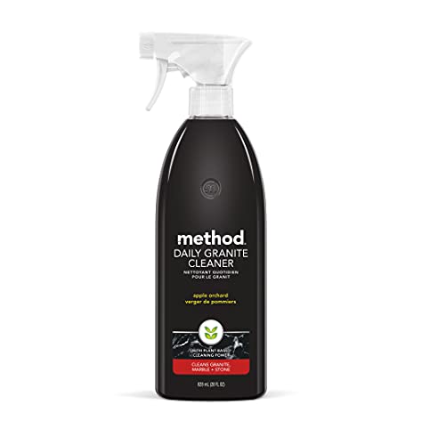 Method Daily Granite Cleaner Spray, Apple Orchard, Plant-Based Cleaning Agent for Granite, Marble, and Other Sealed Stone, 28 oz Spray Bottle (Pack of 1)