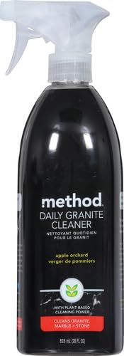 Method Daily Granite Cleaner Spray, Apple Orchard, Plant-Based Cleaning Agent for Granite, Marble, and Other Sealed Stone, 28 oz Spray Bottle (Pack of 1)