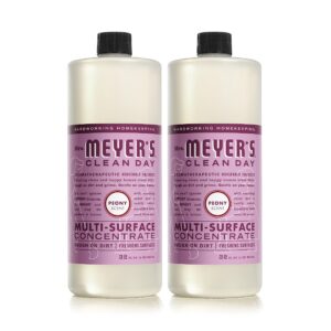 mrs. meyer's clean day multi-surface cleaner concentrate, use to clean floors, tile, counters, peony, 32 fl. oz - pack of 2