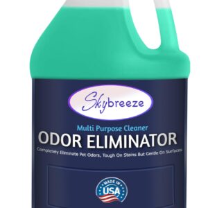 Multi Purpose Cleaner Pet Odor eliminator - pH Neutral - Strong Odor Floor Cleaner - Pet Odor Eliminator for Home - Best Scent Remover for Cat and Dog Pee All Purpose Cleaner 1 gallon (Sky Breeze)