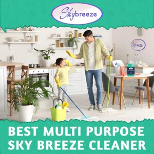 Multi Purpose Cleaner Pet Odor eliminator - pH Neutral - Strong Odor Floor Cleaner - Pet Odor Eliminator for Home - Best Scent Remover for Cat and Dog Pee All Purpose Cleaner 1 gallon (Sky Breeze)