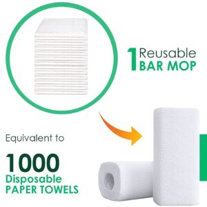 ZUPERIA Bar Mop Kitchen Towels- 12 Pack, 16 x 19 Inches, Bar Mop Towels -100% Cotton Barmops Towels - Super Absorbent, Multi-Purpose for Home, Kitchen and Bar Cleaning (White)