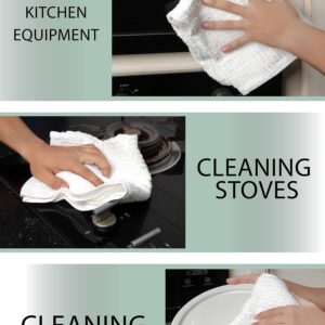 ZUPERIA Bar Mop Kitchen Towels- 12 Pack, 16 x 19 Inches, Bar Mop Towels -100% Cotton Barmops Towels - Super Absorbent, Multi-Purpose for Home, Kitchen and Bar Cleaning (White)