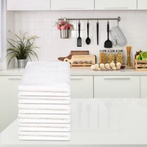 ZUPERIA Bar Mop Kitchen Towels- 12 Pack, 16 x 19 Inches, Bar Mop Towels -100% Cotton Barmops Towels - Super Absorbent, Multi-Purpose for Home, Kitchen and Bar Cleaning (White)