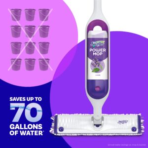 Swiffer PowerMop Multi-Surface Refill Pack for Floor Cleaning, Pack includes 5 Mopping Pad Refills, 1 Floor Cleaning Solution with Lavender Scent