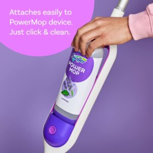 Swiffer PowerMop Multi-Surface Refill Pack for Floor Cleaning, Pack includes 5 Mopping Pad Refills, 1 Floor Cleaning Solution with Lavender Scent