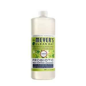 mrs. meyer's clean day probiotic multi-surface concentrate cleaner, lemon verbena, cleans crevices and tough stains, 32 fl oz