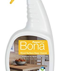 Bona PowerPlus Wood Surface Deep Cleaner Spray, Unscented, 22 Fl Oz