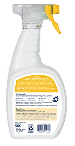 Bona PowerPlus Wood Surface Deep Cleaner Spray, Unscented, 22 Fl Oz