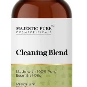 Majestic Pure Cleaning Essential Oil Blend | 100% Pure & Natural Premium Grade Oil for DIY Products, Cleaning | Blend of Lemon, Orange, Peppermint, Citronella | for Aromatherapy & Diffuser | 1oz