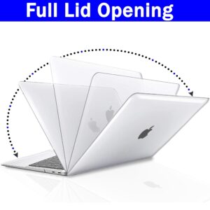 Case Compatible with MacBook Air 13 inch Case, RKINC 2022, 2021-2018 Release A2337 M1 A2179 A1932 Retina Display Touch ID, Plastic Hard Shell & Keyboard Cover & Screen Protector (Transparent)