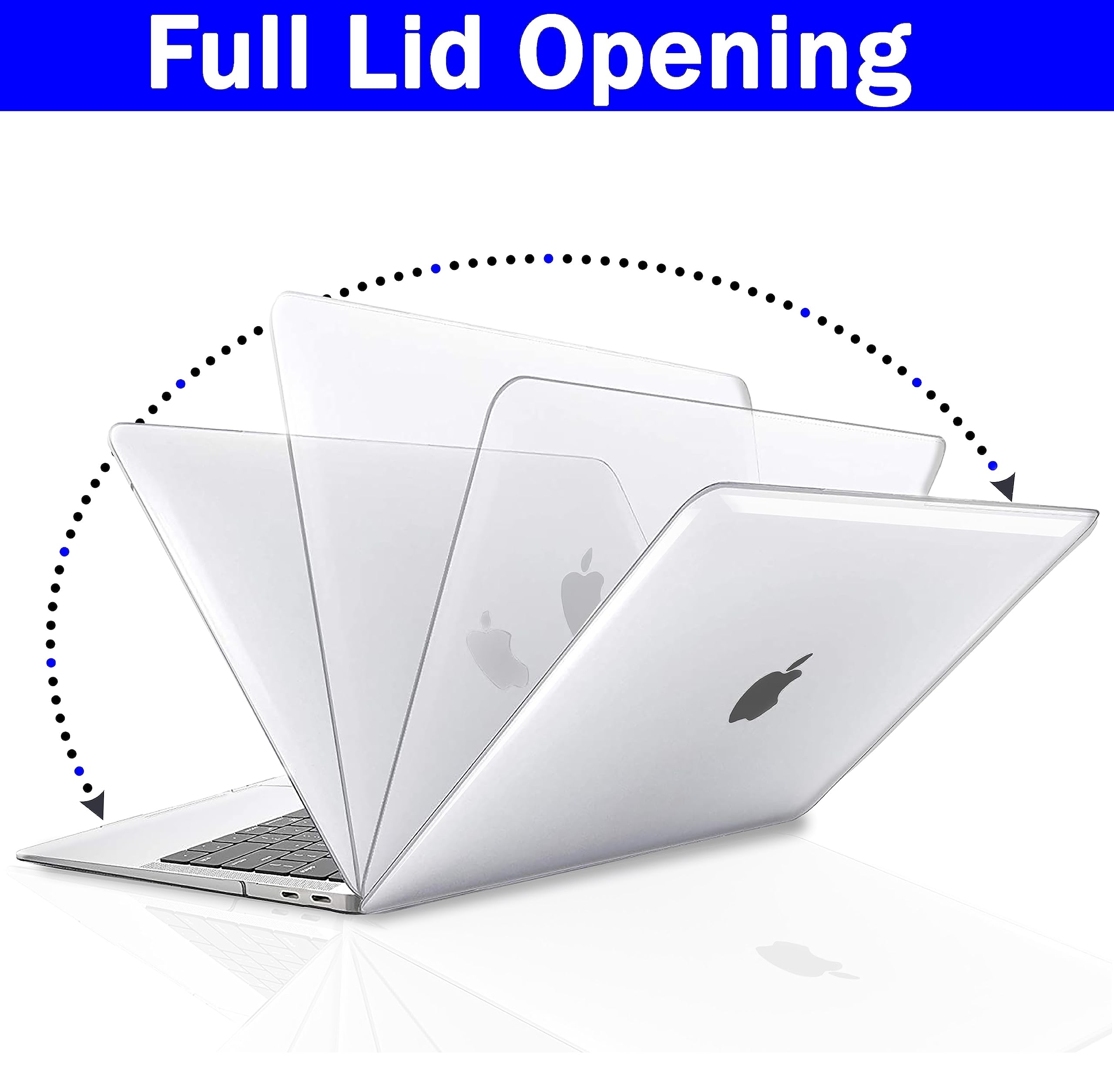 Case Compatible with MacBook Air 13 inch Case, RKINC 2022, 2021-2018 Release A2337 M1 A2179 A1932 Retina Display Touch ID, Plastic Hard Shell & Keyboard Cover & Screen Protector (Transparent)