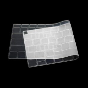 Se7enline compatible with M1 A2337/A2179 MacBook Air 13 inch Keyboard Cover 2018/2019/2020/2021/2022/2023/2024. Silicone Skin Protector for MacBook Air 13-inch Touch ID US Layout, Frost Transparent