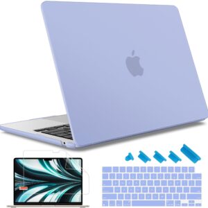 May Chen Compatible with MacBook Air 15 inch Case 2024 2023 New M3 M2 Model A3114 A2941, Protective Cover for Laptop Hard Shell with Keyboard Cover + Screen Protector - Matte Airy Blue