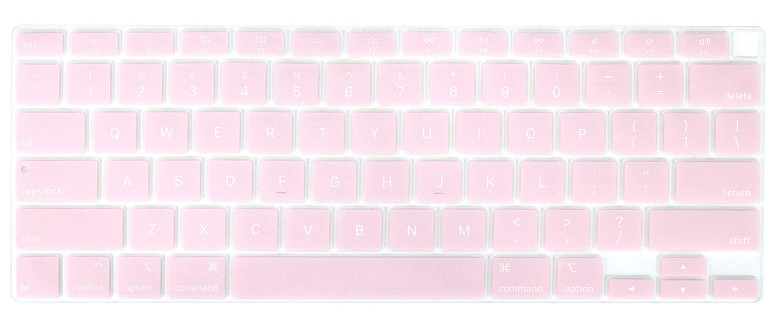 Se7enline compatible with MacBook Air Keyboard Cover 2018-2024 13 inch Protector for MacBook Air 13-Inch Touch ID with Retina Display M1 A2337/A2179 US Layout,Rose Quartz/Baby Pink