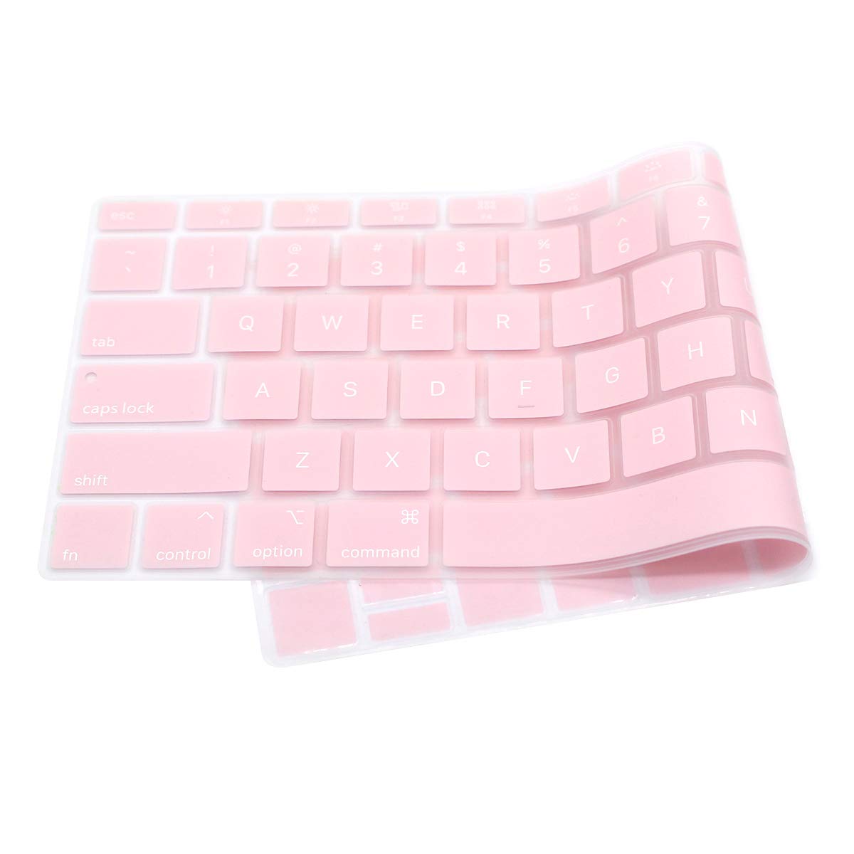 Se7enline compatible with MacBook Air Keyboard Cover 2018-2024 13 inch Protector for MacBook Air 13-Inch Touch ID with Retina Display M1 A2337/A2179 US Layout,Rose Quartz/Baby Pink