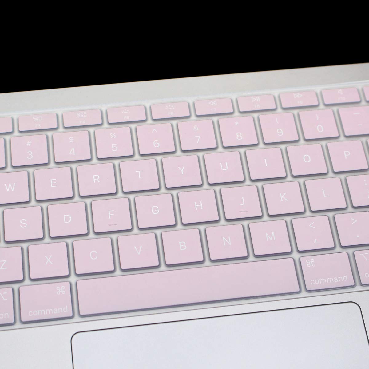 Se7enline compatible with MacBook Air Keyboard Cover 2018-2024 13 inch Protector for MacBook Air 13-Inch Touch ID with Retina Display M1 A2337/A2179 US Layout,Rose Quartz/Baby Pink