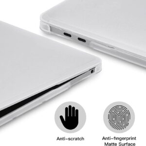 BlueSwan New Upgraded MacBook Air 13 inch Case 2018-2021 Model M1 A2337 A2179 A1932, Anti-Cracking and Anti-Fingerprint Hard Shell Case, TPU+PC, Frosted Clear