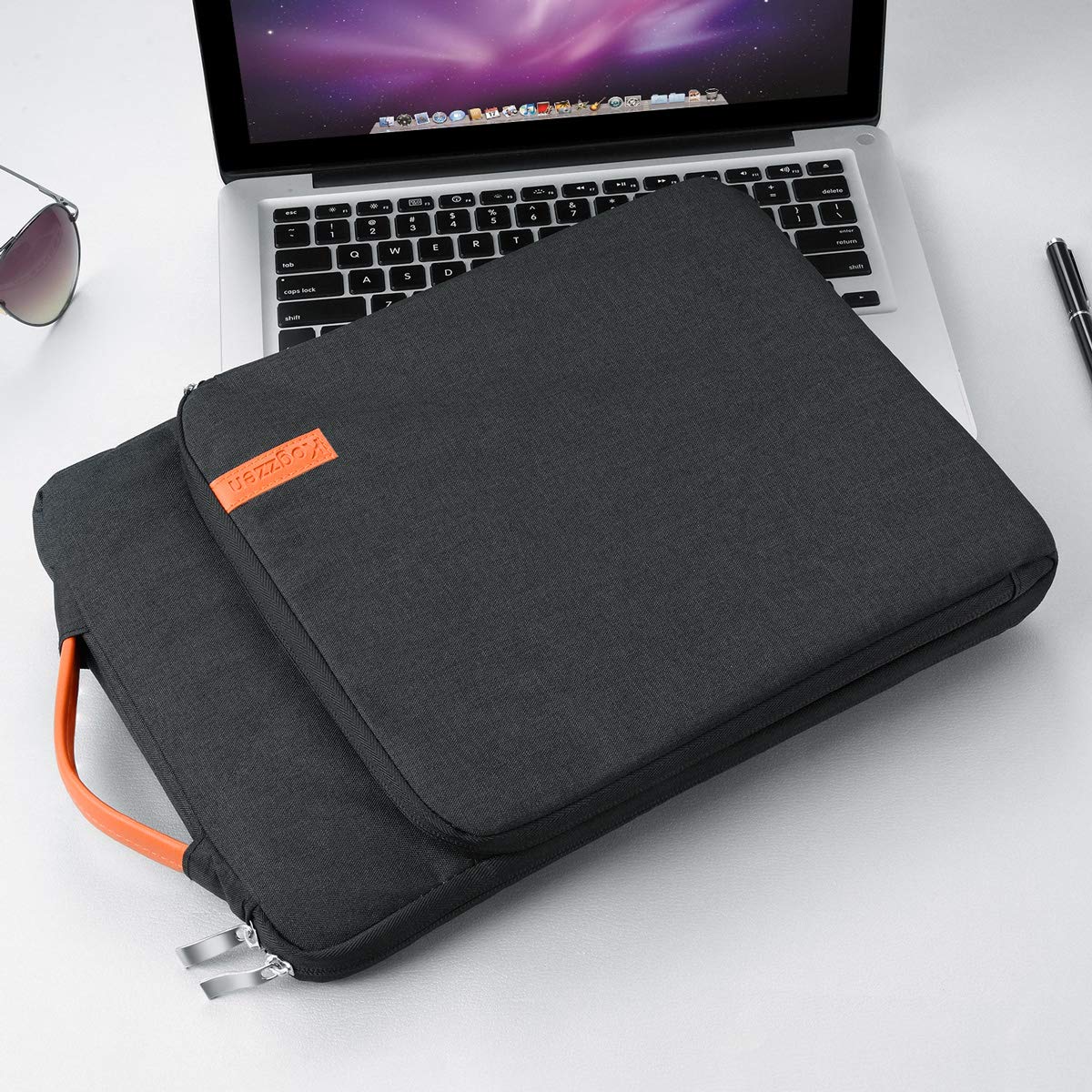 Kogzzen 14 13.5 13.3 13 Inch Laptop Sleeve Shockproof Case Bag Compatible with MacBook Pro 14 13 inch/MacBook Air 13.3/ Dell XPS 13/ Surface Laptop 13.5/ iPad Pro 12.9, HP Lenovo Asus Acer - Black