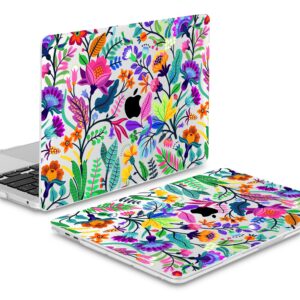 Mektron 2010-2017 for MacBook Air 13 inch Case A1466 A1369, Plastic Hard Shell Case Compatible for Old MacBook Air 13.3-inch 2017, Bright-Coloured Flowers