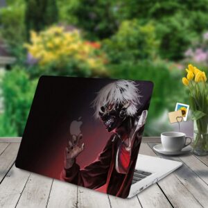 Bandless Case Compatible with MacBook Air 13 Retina 2020 2019 2018 Model A2337 M1 A2179 A1932, Plastic Protective Hard Shell Case + Keyboard Cover for MacBook Air 13 inch with Touch ID - Tokyo Ghoul