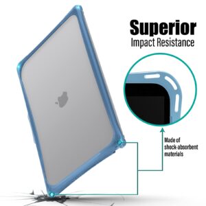 IBENZER Hexpact Compatible with MacBook Air 13 Inch Case 2022 2021 2020 M1 A2337 A2179 A1932, Heavy Duty Protective Case with Screen Lock for Mac Air 13 with Touch ID, Serenity Blue, AT13-SRL