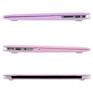 MOSISO Compatible with MacBook Air 13 inch Case (models: A1369 & A1466, Older Version 2010-2017 Release), Plastic Pattern Hard Shell Case & Keyboard Cover Skin & Screen Protector, Gradient Purple