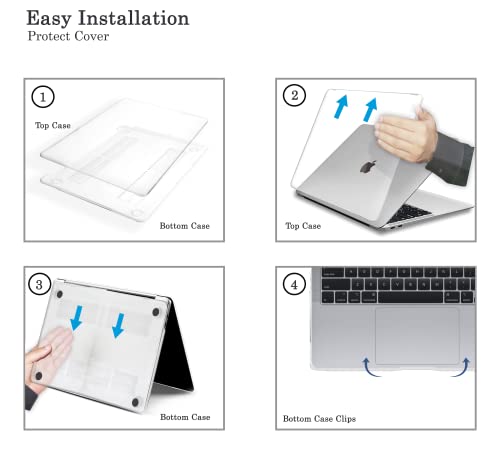 GVTECH Case for MacBook Air 13 inch Crystal Clear Case A1369 A1466, Plastic Hard Shell & Keyboard Cover & Screen Protector for with MacBook Air 13 (2010-2017) (A1369/A1466)