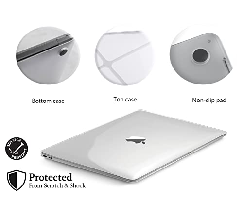 GVTECH Case for MacBook Air 13 inch Crystal Clear Case A1369 A1466, Plastic Hard Shell & Keyboard Cover & Screen Protector for with MacBook Air 13 (2010-2017) (A1369/A1466)