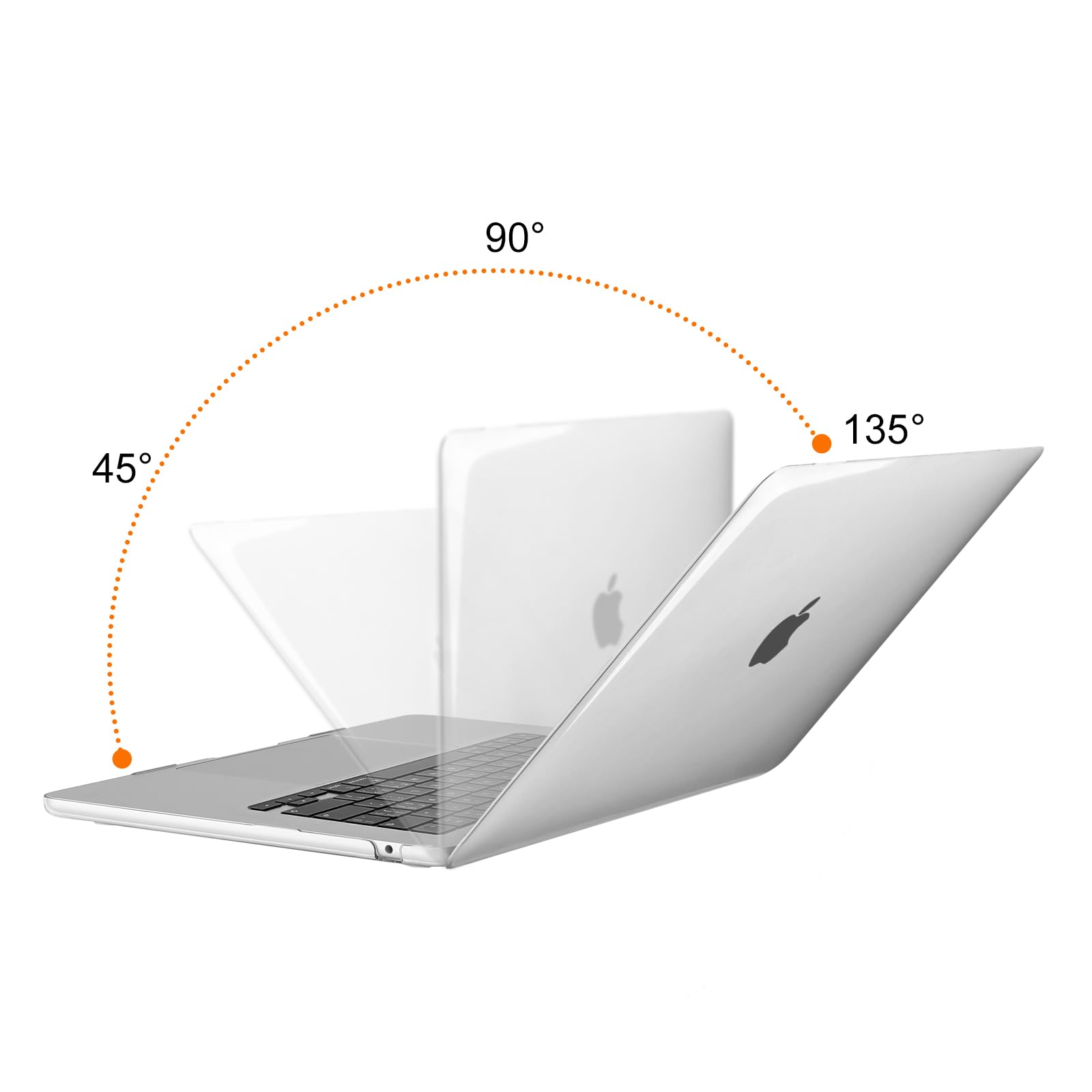 MOSISO Compatible with MacBook Air 15 inch Case 2023 2024 Release M3 A3114 M2 A2941 with Liquid Retina Display & Touch ID, Protective Plastic Hard Shell Case Cover, Crystal Clear