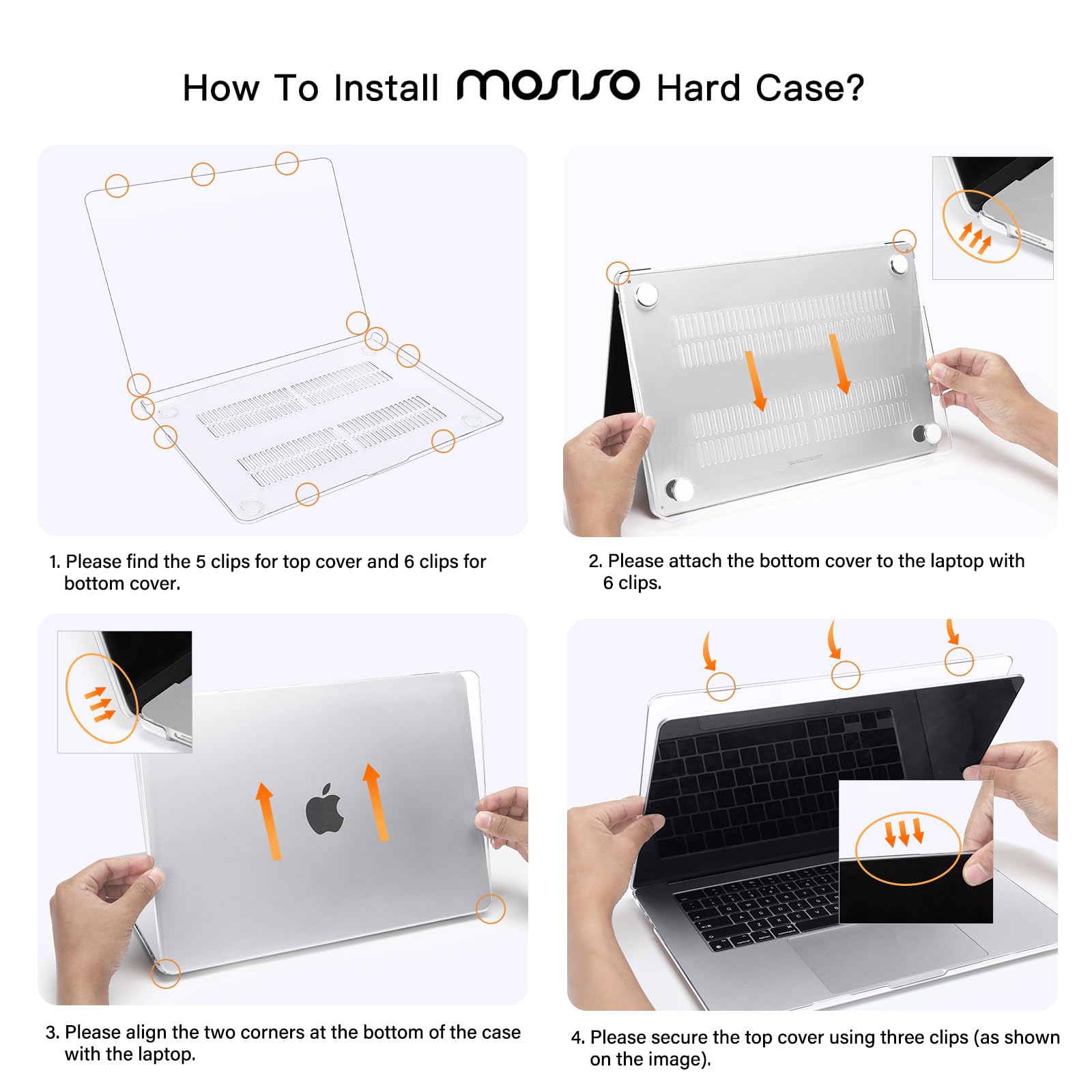 MOSISO Compatible with MacBook Air 15 inch Case 2023 2024 Release M3 A3114 M2 A2941 with Liquid Retina Display & Touch ID, Protective Plastic Hard Shell Case Cover, Crystal Clear