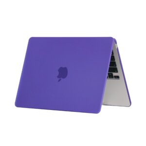 RUBAN Case for MacBook Air 13 inch Case 2022, 2021-2018 Release A2337 M1 A2179 A1932 - Protective Snap On Hard Shell Cover and Keyboard Cover for Version MacBook Air 13 with Touch Bar (Purple)