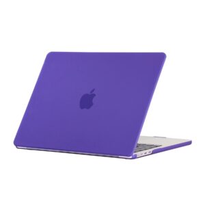 RUBAN Case for MacBook Air 13 inch Case 2022, 2021-2018 Release A2337 M1 A2179 A1932 - Protective Snap On Hard Shell Cover and Keyboard Cover for Version MacBook Air 13 with Touch Bar (Purple)