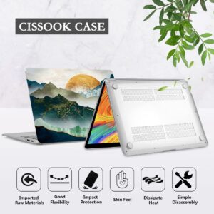 CISSOOK Mountain Case for MacBook Air 13 Case 2010-2017 Release Version A1466/A1369, Plastic Hard Shell Cover with Keyboard Cover Screen Protector for 2017 Air 13.3’’ Inch without Touch ID, Mountain