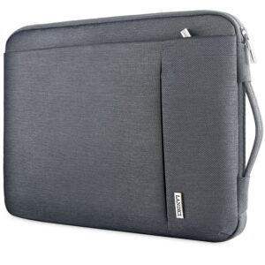 landici 360° protective laptop sleeve 13-14 inch, computer bag carrying case for macbook air 13 m1/2022 m2, macbook pro 13/14 2021, chromebook 14, slim, shockproof, waterproof, grey