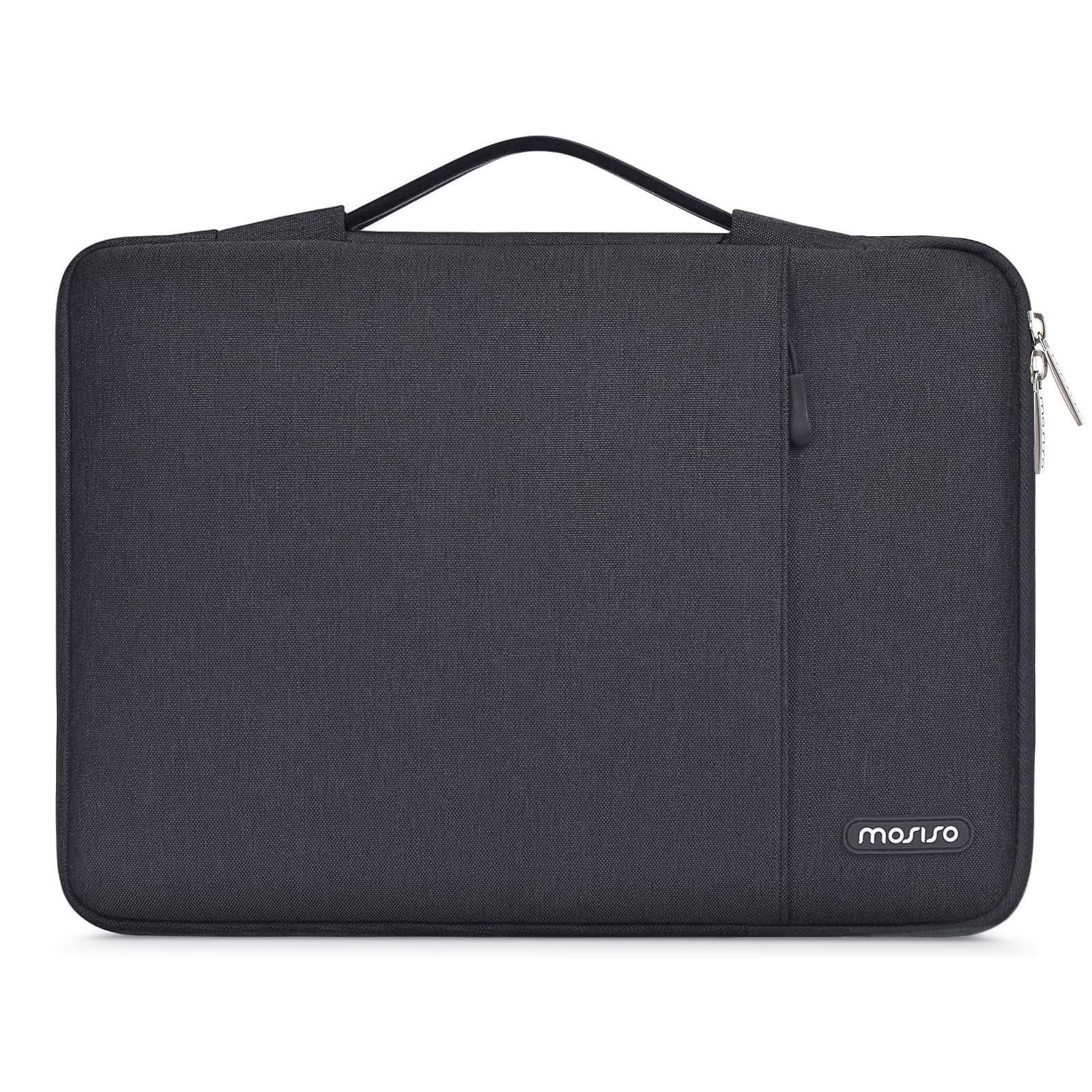 MOSISO 360 Protective Laptop Sleeve Compatible with MacBook Air/Pro, 13-13.3 inch Notebook, Compatible with MacBook Pro 14 inch 2023-2021 A2779 M2 A2442 M1, Vertical Bag with Handle&Pocket, Space Gray