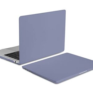 Batianda Compatible with New MacBook Air 13.6 inch Case 2022 2024 with M2 M3 Chip Model A2681/A3113, Rubberized Smooth Touch Plastic Protective Hard Shell Keyboard Cover, Lavender Grey