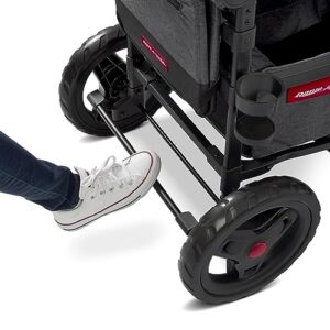 Radio Flyer Voya Stroller Wagon, 2 Seater Wagon Stroller for Kids with Low Sides, Baby Stroller Wagon, Double Stroller