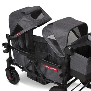 Radio Flyer Voya Stroller Wagon, 2 Seater Wagon Stroller for Kids with Low Sides, Baby Stroller Wagon, Double Stroller