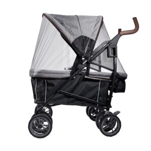 Summer Infant 3Dlite Wagon Convenience Lightweight Stroller for Infants, Accommodates up to 50 Pounds and Holds 2 Children, Black/Gray