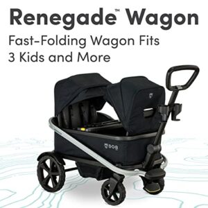 BOB Gear Renegade Canopy Stroller Wagon with 3 Seats, 5-Point Harness System, All-Terrain Tires, and Push and Pull Handle, Nightfall