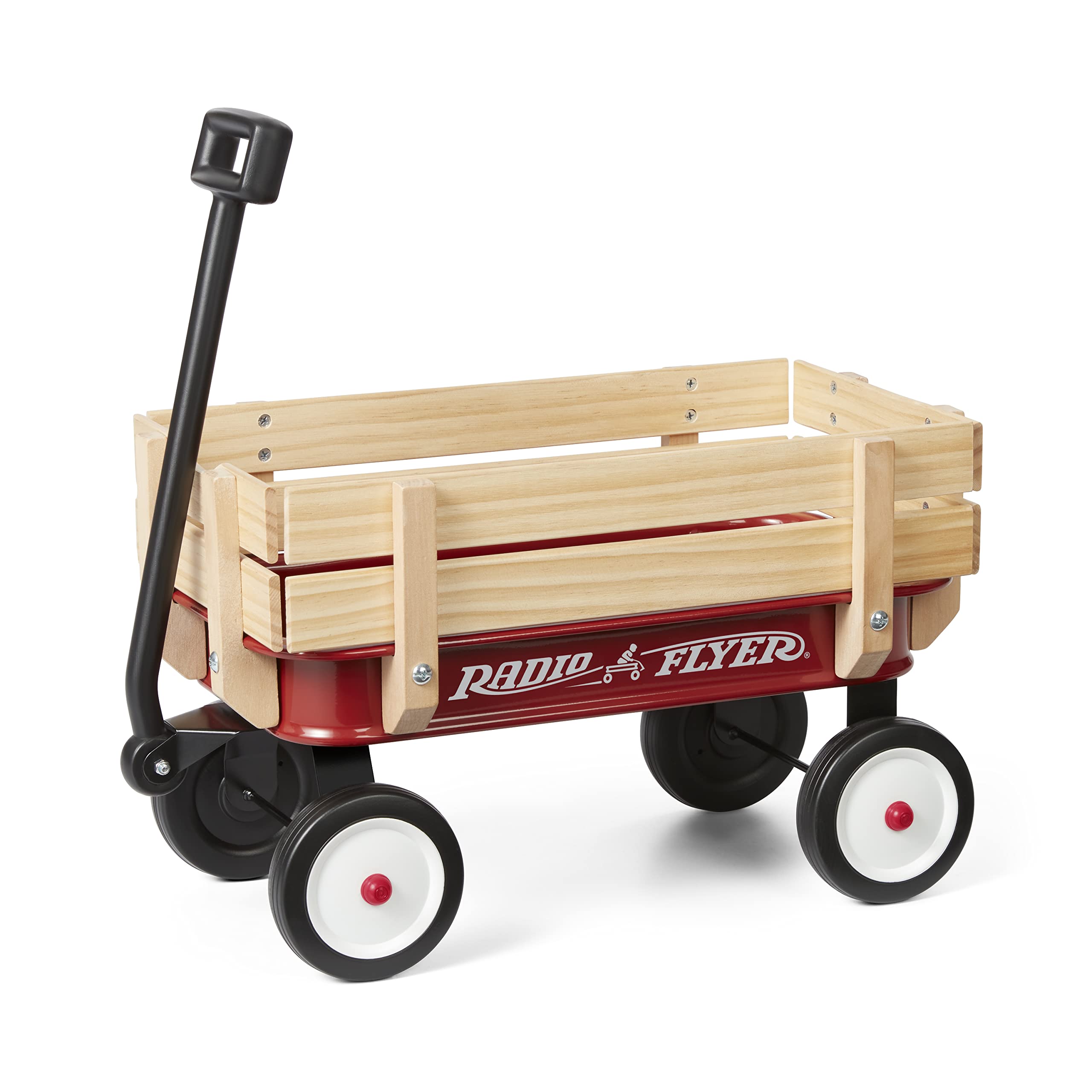 Radio Flyer My 1st Steel & Wood Wagon, 19" Long Toy Wagon for Kids 1.5+, Red