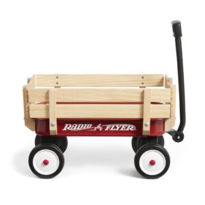 Radio Flyer My 1st Steel & Wood Wagon, 19" Long Toy Wagon for Kids 1.5+, Red