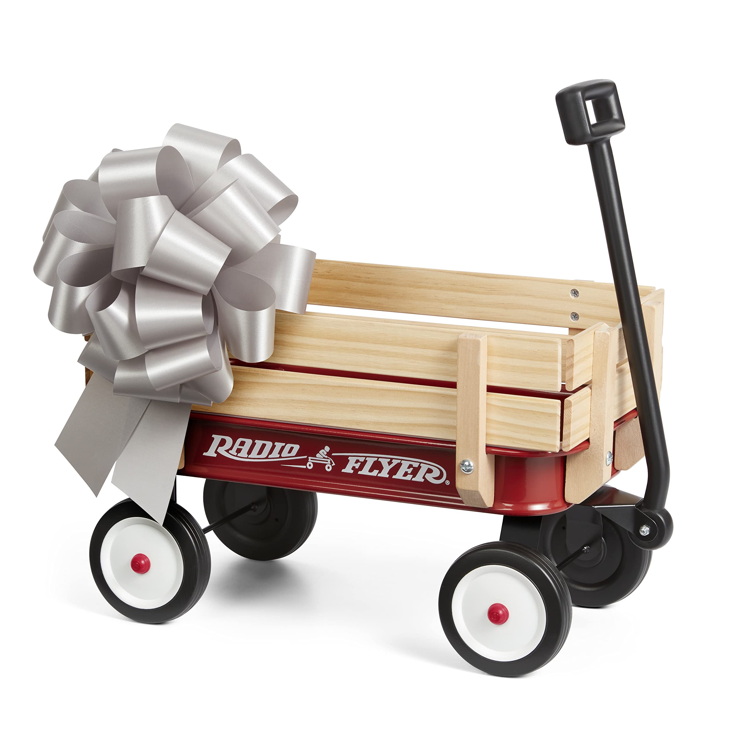 Radio Flyer My 1st Steel & Wood Wagon, 19" Long Toy Wagon for Kids 1.5+, Red