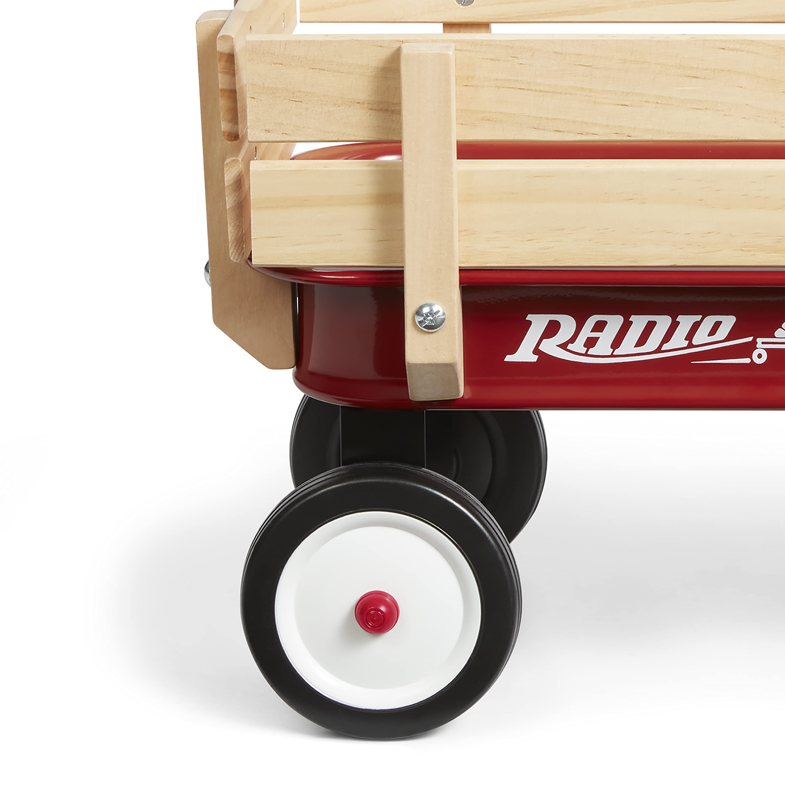 Radio Flyer My 1st Steel & Wood Wagon, 19" Long Toy Wagon for Kids 1.5+, Red